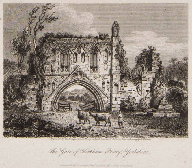 The Gate of Kirkham Priory, Yorkshire for the Antiquarian and Topographical Cabinet