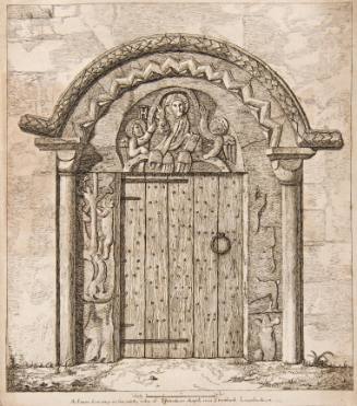 A Saxon doorway on the south side of Essondine Chapel near Stamford Lincolnshire