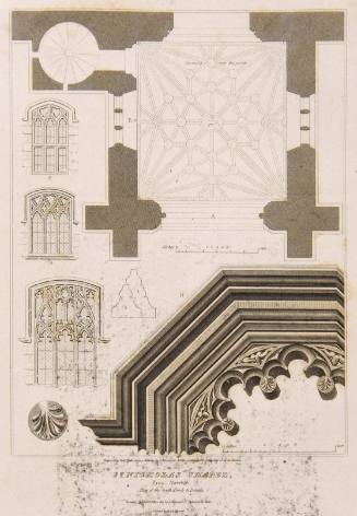 St. Nicholas Chapel, Lynn, Norfolk (Plan of the South Porch and Details) for the Architectural Antiquities of Great Britain