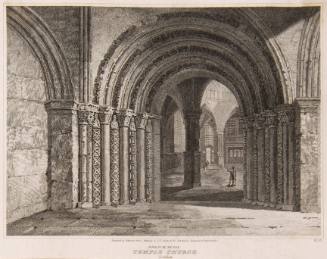 Doorway to the Temple Church, London. for Architectural Antiquities of Great Britain