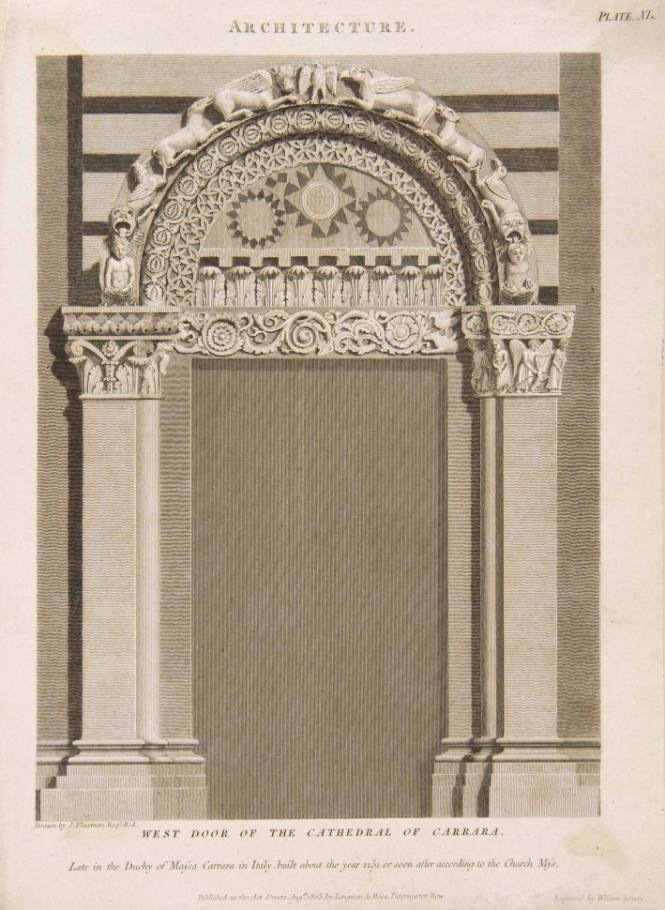 Architecture-West Door of the Cathedral of Carrara