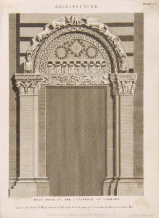 Architecture-West Door of the Cathedral of Carrara