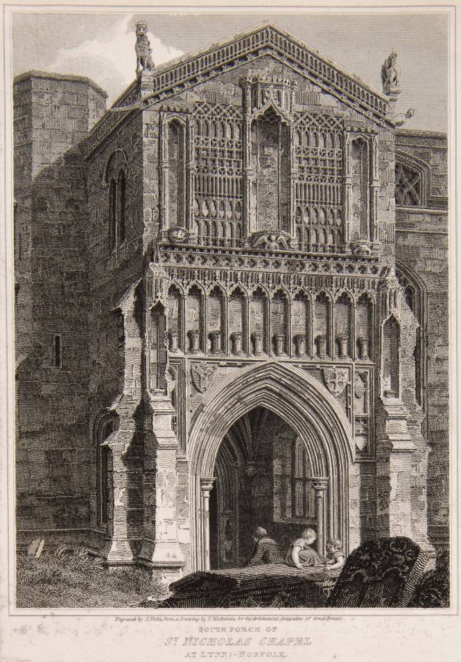 South Porch of St. Nicholas Chapel, at Lynn, Norfolk for the Architectural Antiquities of Great Britain