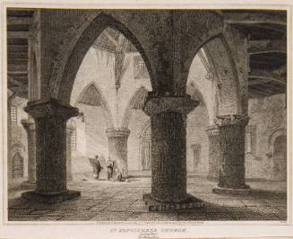 St. Sepulchre's Church (looking West) Nothampton for The Architectural Antiquities of Great Britain