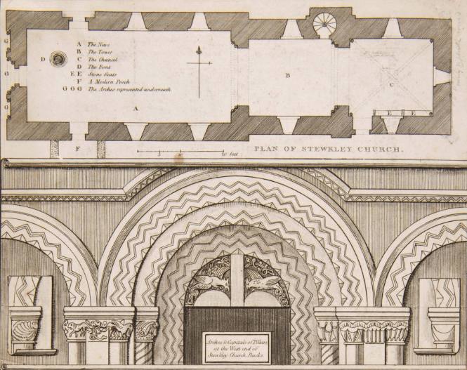 Plan of Stewkley Church, Bucks and archtectrl dtl.