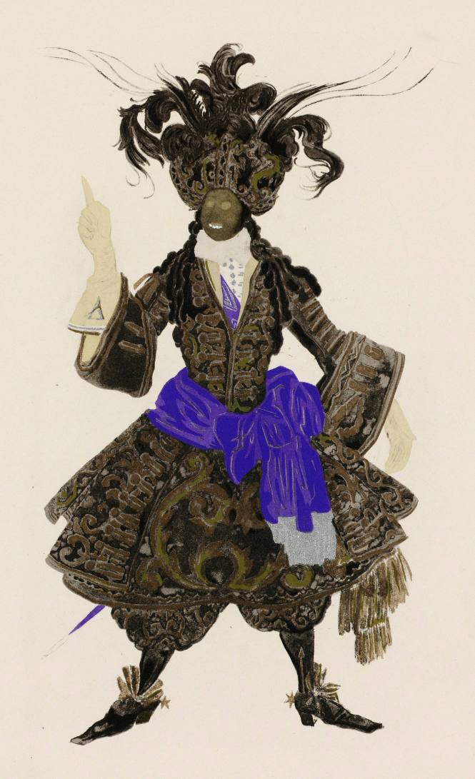 Garde noir, dans "La Belle au bois dormant"