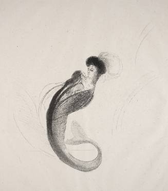 Woman Wearing a Toque and a Mermaid's Tail (Femme coiffée d'une toque et rejetant le buste en arrière) Plate III for the series Trial Plates (Planches d'essai)