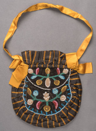 Striped Floral Beaded Purse
