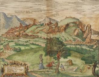 View of Terracina, Italy from Civitates orbis terrarium (Cities of the World) by Georg Braun and Frans Hogenberg (Cologne, 1572-1617)