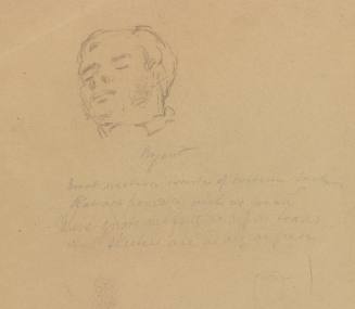 Sketch of Head of Bryant and a Verse