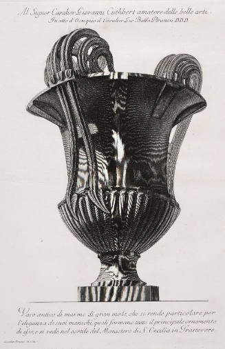 Large marble vase in the courtyard of S. Cecilia in Trastavere 