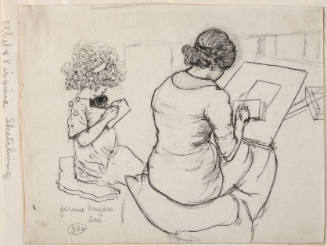 Ethel and Virginia Sketching