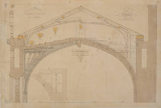 Span of Roof, Elevation and Seciton, King's Colllege Chapel