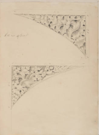 Spandrel to N. W. door of turret King's College Chapel