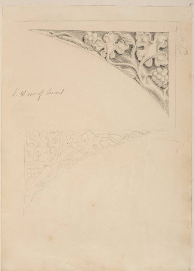 Spandrel to southwest door of turret Kng Col Chapl
