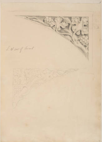 Spandrel to southwest door of turret Kng Col Chapl