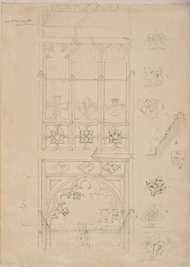 Compartment of Paneling - under West windows, King's College Chapel