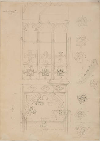 Compartment of Paneling - under West windows, King's College Chapel