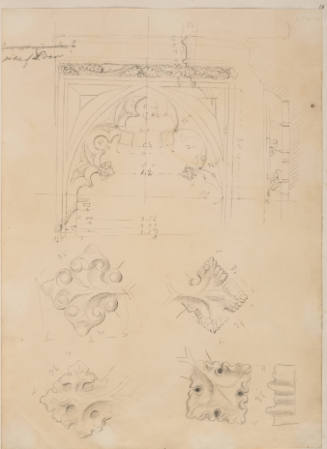 Side of S. Door - Details, King's College Chapel