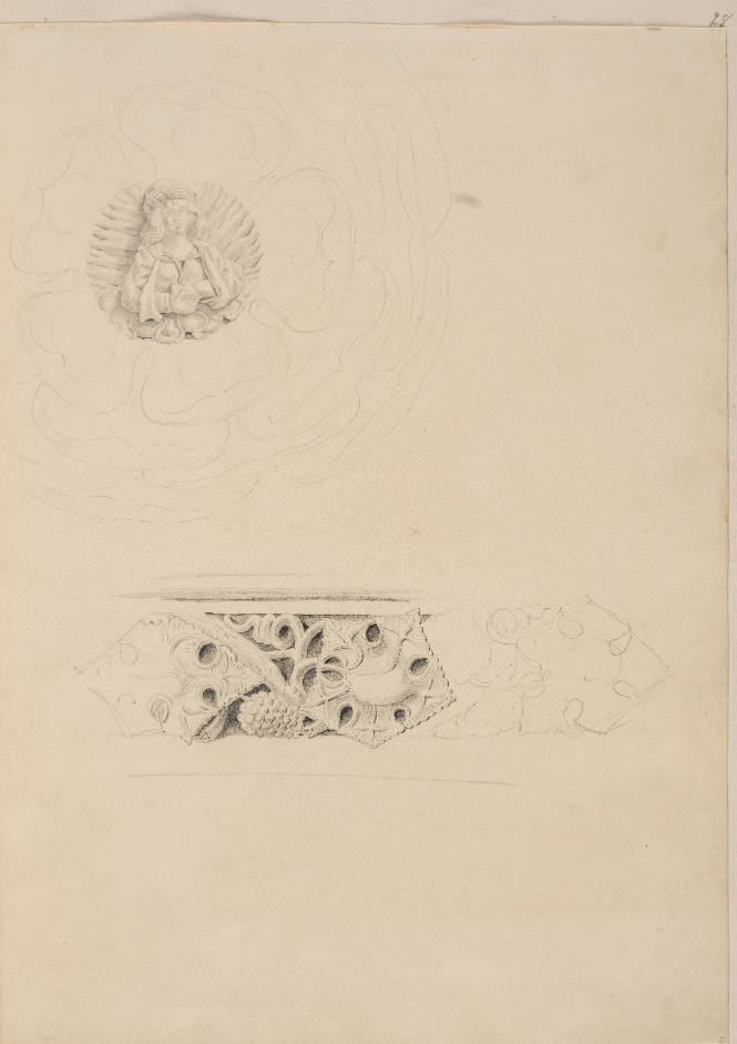 Stringcourse and Rose - Nave, King's College Chapel