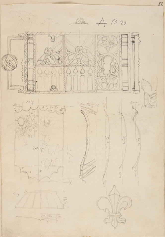 Pannelling on door of side chapel, King's College Chapel
