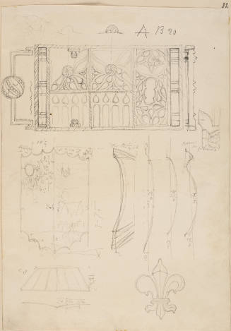 Pannelling on door of side chapel, King's College Chapel