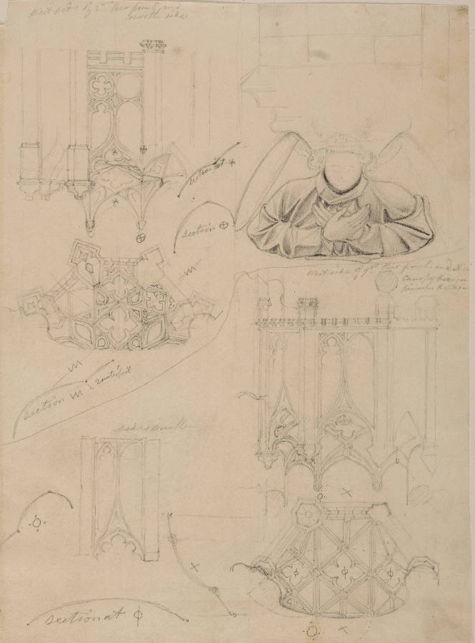 Canopies on piers, King's College Chapel