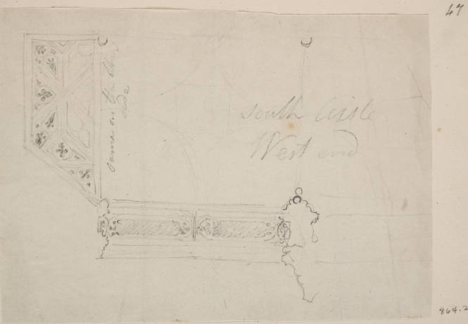 Mouldings, South aisle, West end, King's College Chapel