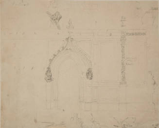 Doorway out of choir to side chapel on aisle, King's College Chapel