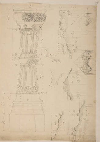 Column details and elevations, King's College Chapel