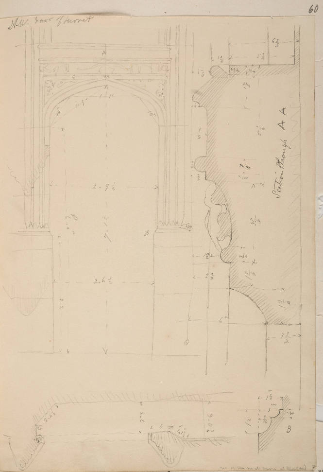 N. W. Door of Turret,  King's College Chapel
