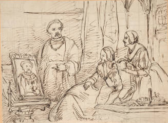 Holbein showing portrait of that infernal scoundrel, Henry VIII to Anna the Victim