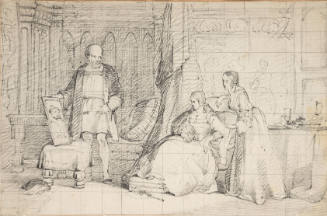 Holbein Showing Portrait of the Infernal Scoundrel, Henry VIII to Anna the Victim