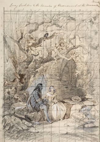 Lucy Ashton and Master of Ravenswood at Mermaids Fountain