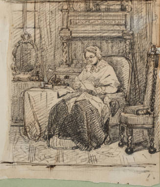 Old Woman reading a letter