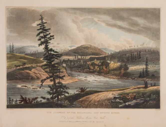 The Junction of the Sacandaga and Hudson Rivers, No. 2 of the Hudson River Port Folio