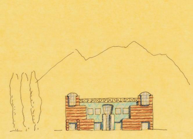 Composite Sketch, House in Aspen Colorado