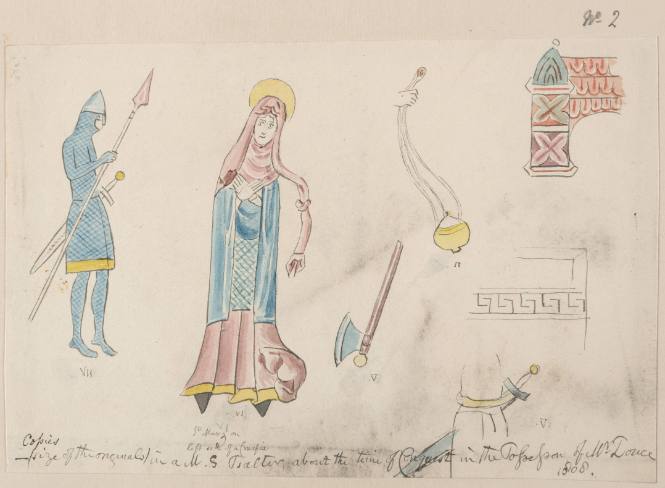 No. 2 Copied details from a M. S. Psalter, about the time of the conquest in the Possession of Wm. Douce
