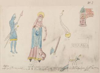 No. 2 Copied details from a M. S. Psalter, about the time of the conquest in the Possession of Wm. Douce
