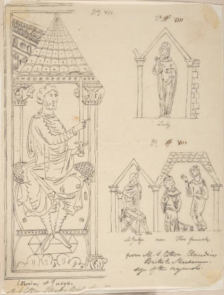 Manuscript page from M.S. Cotton, Tiberius, British Museum and M.S. Cotton Claudius British Museum