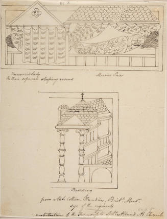 Copied Illustrations from M.S. Cotton Claudius. British Museum (architecture of the transcepts of St. Alban's H. Church
