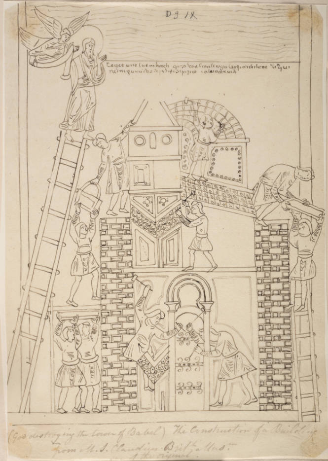 God Destroying the Tower of Babel - The Construction of a Building