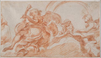 A Saint with a Viola Surrounded by Other Saints Singing in the Clouds 