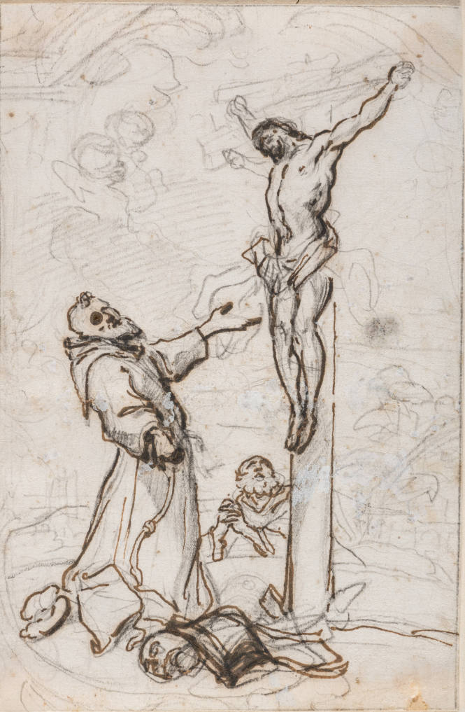 Saints at the Foot of Christ Crucified