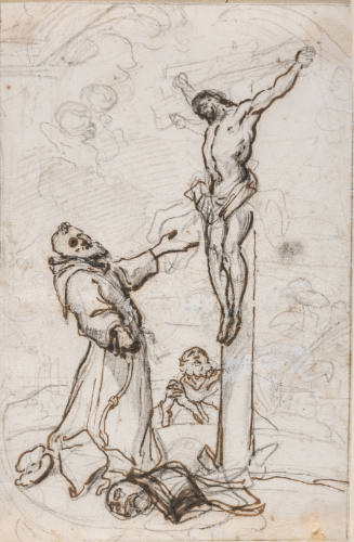Saints at the Foot of Christ Crucified