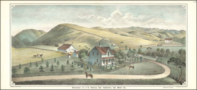 Residence of J.B. Harsha, San Gregorio, San Mateo California