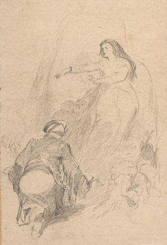 Illustration from the Arabian Nights, A Woman Appearing