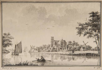 Dutch Town by a River
