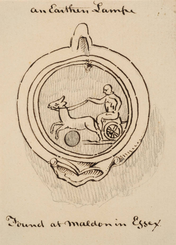 An Earthen Lamp - found at Maldon in Essex