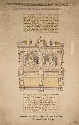 Monument to William Platt, Esq. and his wife in Highgate Church, Middlesex
